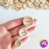 Bir Adet Handmade Ahşap Düğme *Ebat Seçenekli - Thumbnail (4)