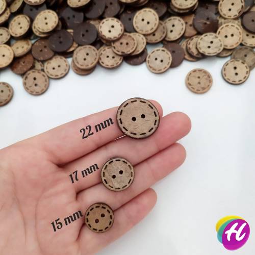 Bir Adet Kokonat Coconut Düğme *Ebat Seçenekli - 0