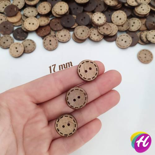 Bir Adet Kokonat Coconut Düğme *Ebat Seçenekli - 2