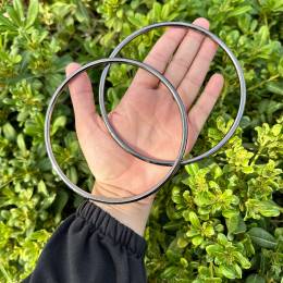 12 CM FÜME RENK METAL ÇANTA SAPI - 1 ÇİFT