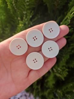 22 mm Crop Hırka Düğmesi-Beyaz renkli 