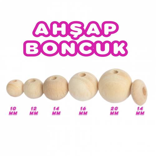 Ahşap Boncuk Emzik Zinciri İçin Ahşap Boncuk - 1