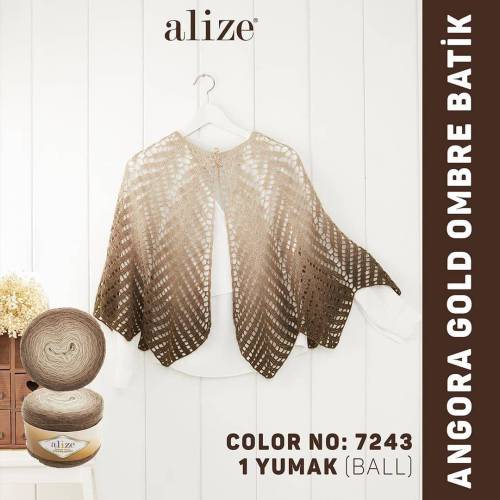 Alize Angora Gold Omre Batik 150 Gr Yelek Şal Örgü İpi (12 Renk) - 8