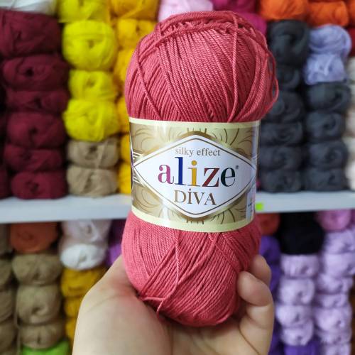 Alize Diva İnce Merserize Yazlık Bluz, Bikini El Örgü İpi 100 gr - 8