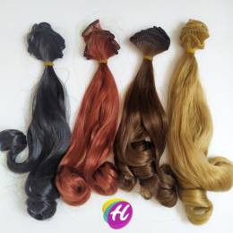 Amigurumiler İçin Dalgalı Sentetik Saç * Renk Seçenekli