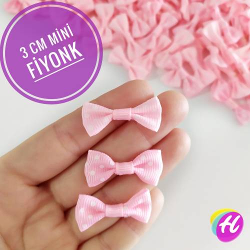 Bir Adet 3 cm Puanlı Mini Fiyonk *Renk Seçenekli - 2