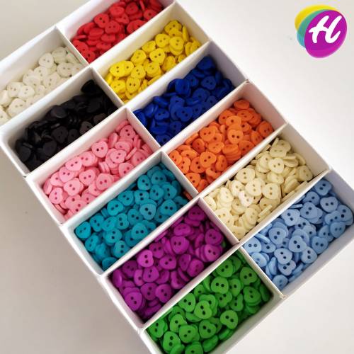 Bir Adet Kalp Figürlü Yeni Amigurumi Düğmesi *Renk Seçenekli - 1