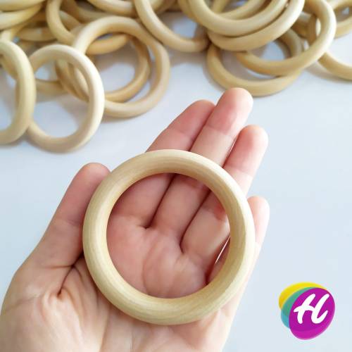 Bir Adet Ahşap Halka - 70 mm Diş Kaşıma Halkası - 0