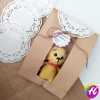 Bir Adet Kalp Balonlu Fil Etiket - 5 cm Papatya Kesim Yapışkansız Etiket - Thumbnail (2)