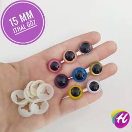 Bir Çift 15 mm Renkli İthal Göz *Renk Seçenekli