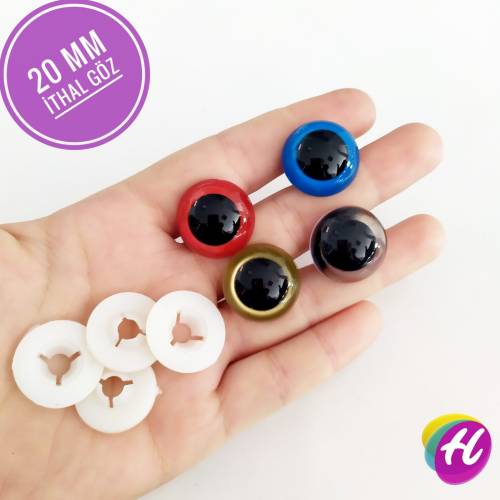 Bir Çift 20 mm Renkli İthal Göz *Renk Seçenekli - 0