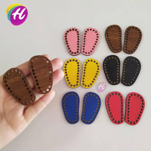 Bir Çift Ahşap Amigurumi Tabanı *Renk Seçenekli - 0