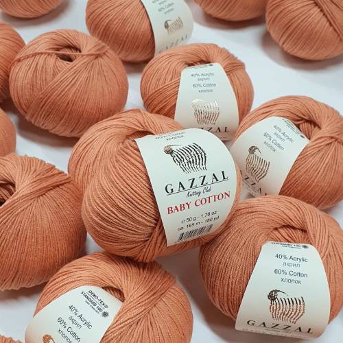 Gazzal Baby Cotton 50 gr Amigurumi Örgü İpi - 13