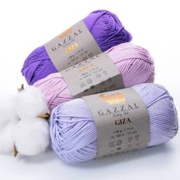 Gazzal Giza 50 gr Merserize Cotton El Örgü İpi