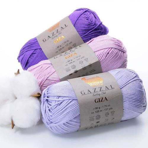 Gazzal Giza 50 gr Merserize Cotton El Örgü İpi - 0