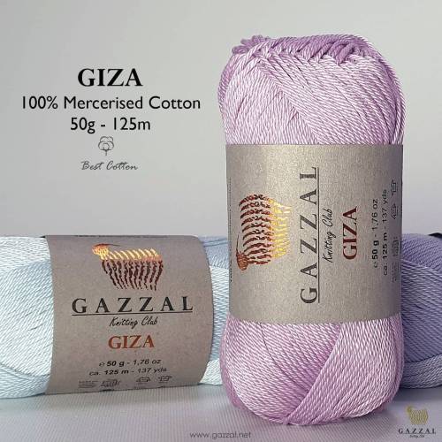 Gazzal Giza 50 gr Merserize Cotton El Örgü İpi - 51
