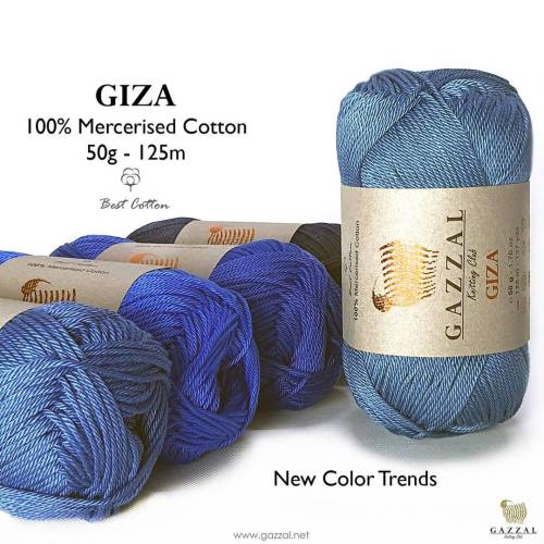 Gazzal Giza 50 gr Merserize Cotton El Örgü İpi - 52