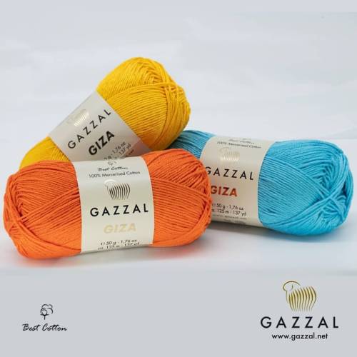 Gazzal Giza 50 gr Merserize Cotton El Örgü İpi - 53