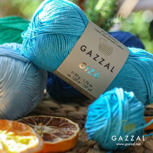 Gazzal Giza 50 gr Merserize Cotton El Örgü İpi - 54