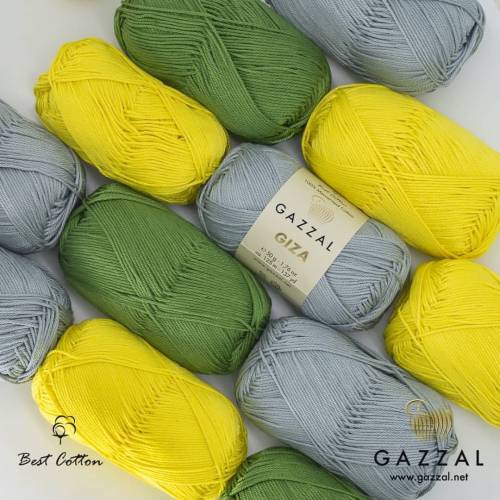 Gazzal Giza 50 gr Merserize Cotton El Örgü İpi - 60