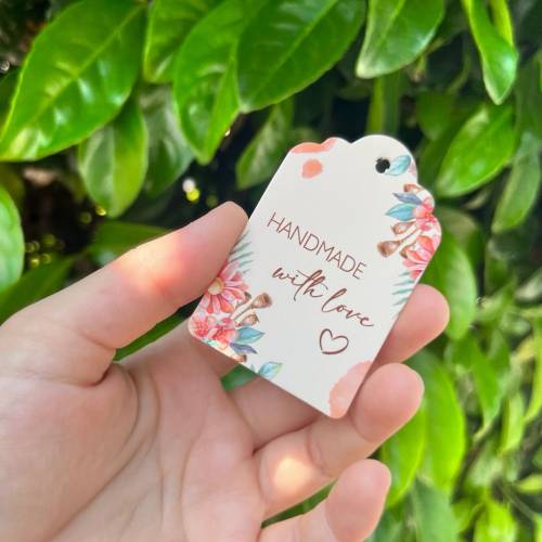 HANDMADE WİTH LOVE DELİKLİ KARGO KARTI - 0