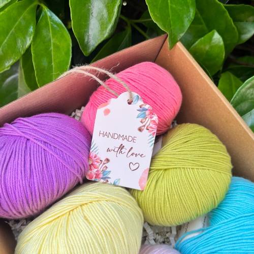 HANDMADE WİTH LOVE DELİKLİ KARGO KARTI - 1