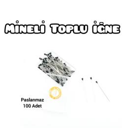 Mineli Toplu İğne Siyah Başlı 