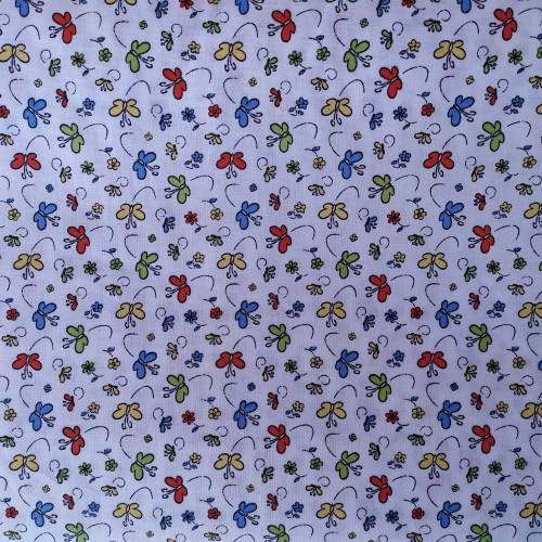 Minik Kelebek Desenli Poplin Kumaş TEK EN 50x80 cm *Renk Seçenekli - 1