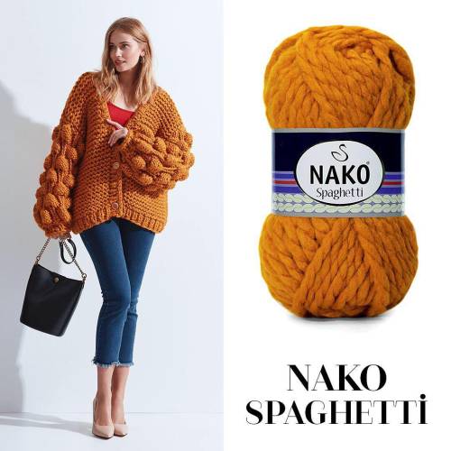 Nako Spaghetti 100 gr 60 m Kalın Örgü İpi *Renk Seçenekli - 2