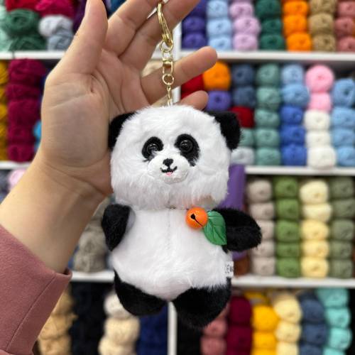 SEVİMLİ PELUŞ PANDA ANAHTARLIK-ÇANTA ÇARMI (YÜKSEK KALİTE) - 0